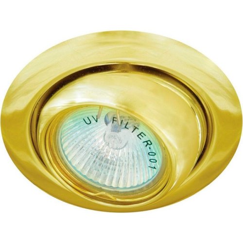 Светильник встраиваемый поворотный Feron  DL12 GU5.3 220В Золото 97х42мм картинка 